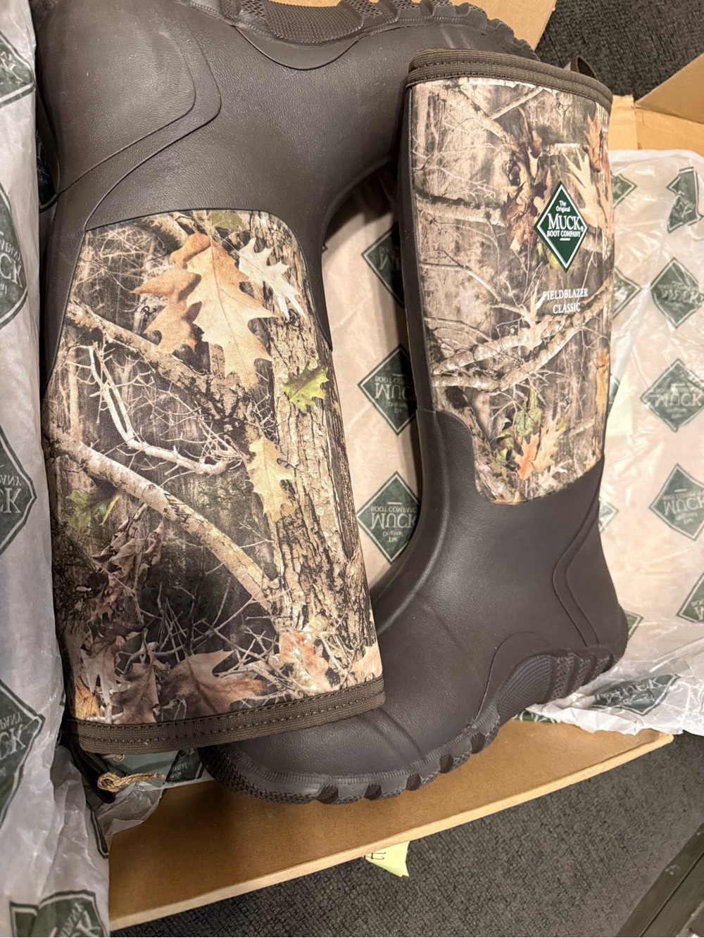 Muck Boot Co. Men's Brown Camo FieldBlazer Classic Waterproof Boots